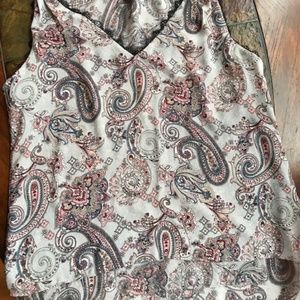 White House Black Market Paisley Top-Size Medium